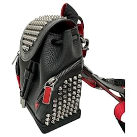 Christian Louboutin-Christian Louboutin Explorer Funk Mini Leather Shoulder Bag-Black