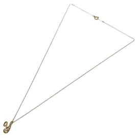 Autre Marque-K18YG Diamond Alphabet Y Necklace-Golden