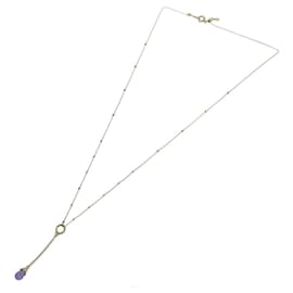 Autre Marque-K10YG Amethyst Pearl Necklace-Golden