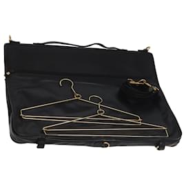 Loewe-LOEWE Anagram Garment Cover Leather Black Gold Auth ep6458-Black,Golden