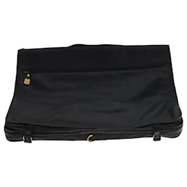 Loewe-LOEWE Anagram Garment Cover Leather Black Gold Auth ep6458-Black,Golden