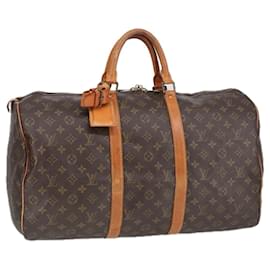 Louis Vuitton-LOUIS VUITTON Monogram Keepall 50 Boston Bag M41426 LV Auth 99534-Monogram