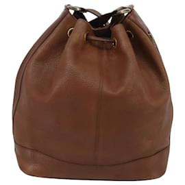 Autre Marque-Burberrys Nova Check Shoulder Bag Leather Brown Gold Auth ki5079-Brown,Golden