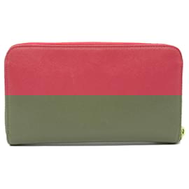 Prada-Prada Saffiano Leather Round Wallet-Pink