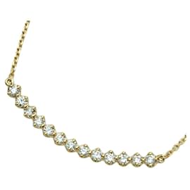 Autre Marque-K18YG Diamond Necklace Yellow Gold-Golden