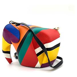 Loewe Leather Elephant Shoulder Bag Multicolor Multiple colors