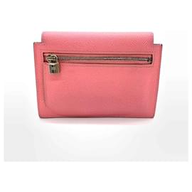 Hermès-Hermes Kelly Pocket Compact Wallet Pink Leather-Pink