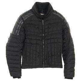 Moncler BAHR Down Jacket Nylon Leather Black