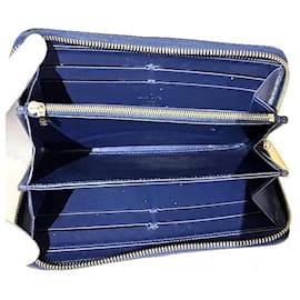 Louis Vuitton-Louis Vuitton Vernis Zippy Wallet M90047-Blue