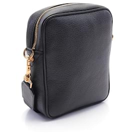 Versace-Versace Medusa Leather Shoulder Bag-Black