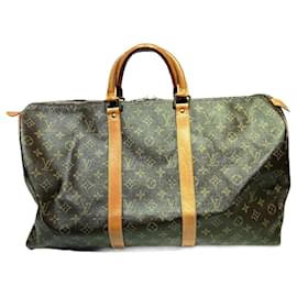 Louis Vuitton-Louis Vuitton Monogram Keepall 50 Bag M41426-Brown