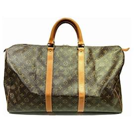 Louis Vuitton-Louis Vuitton Monogram Keepall 50 Bag M41426-Brown
