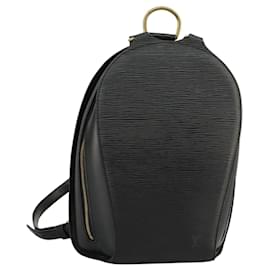 Louis Vuitton-LOUIS VUITTON Epi Mabillon Backpack Black M52232 LV Auth ep6331-Black