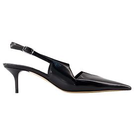 Gloss Star Cut Out Low Stiletto Pumps - Coperni - Leather - Black Black
