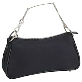 Christian Dior-Christian Dior Hand Bag Canvas Black Auth 98592-Black