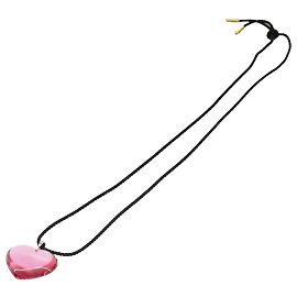 Collar en forma de corazón Baccarat de cristal rosa Auth am7117 Rosa