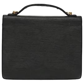 Louis Vuitton-LOUIS VUITTON Epi Monceau 28 Hand Bag Black M52122 LV Auth 98733-Black