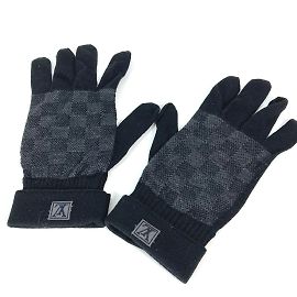Louis Vuitton M70006 Damier Graphite Handschuhe Schwarz