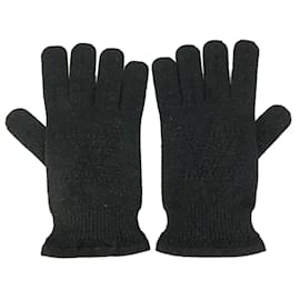 Louis Vuitton-Louis Vuitton Black Warm Gloves-Black