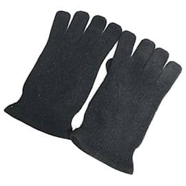 Louis Vuitton-Louis Vuitton Black Knit Gloves-Black