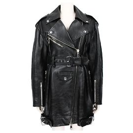 Kleid / Mantel Alexander McQueen Schwarz Silber Hardware