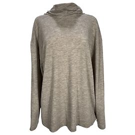 Theory Der Rollkragenpullover aus braunem Kaschmir Braun Rot