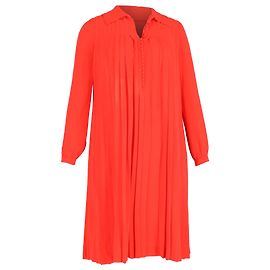 Robe plissée A-Line Chloé en soie rouge Rouge