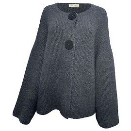 The row Le cardigan à boutons Row en cachemire gris Gris
