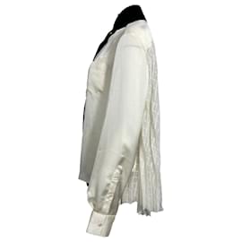 Sacai-Sacai Bow Detail Blouse in White Polyester-White,Cream