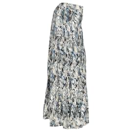 Ba&Sh- Ba&Sh Printed Midi Strapless Tiered Dress in Multicolor Viscose-Multiple colors