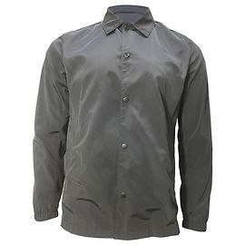 Theory Buttoned Shirt Jacket in Black Nylon Black