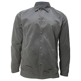Theory- Theory Buttoned Shirt Jacket in Black Nylon-Black