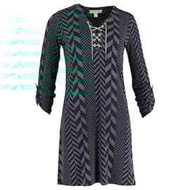 Michael Kors-Michael Michael Kors Chain Detail Dress in Green Polyester-Green