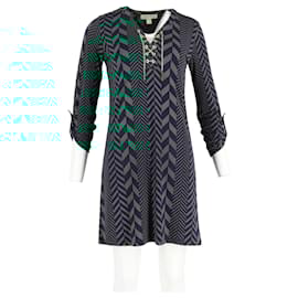 Michael Kors-Michael Michael Kors Chain Detail Dress in Green Polyester-Green