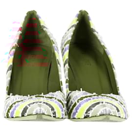 Autre Marque-Malone Souliers Brenda Pumps in Multicolor Canvas-Multiple colors