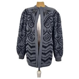 Escada Jacke aus Mohair Dunkelgrau Anthrazitgrau