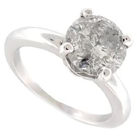Autre Marque-NEW RING SET WITH A 2CT SOLITAIRE DIAMOND 18K WHITE GOLD 5GR DIAMOND GOLD RING-Silvery