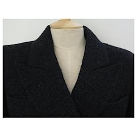 Chanel-NINE CHANEL DRESS JACKET P64017 IN TWEED WITH METALLIC THREADS M 40 JACKET-Other