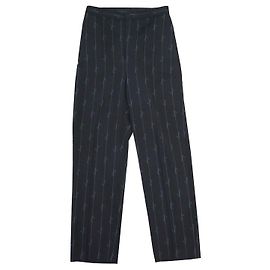 NEW BALENCIAGA SMALL FIT UNIFORM LOGO SIGNATURE PANTS 36 S BLACK Black
