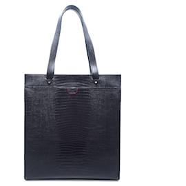 Christian Louboutin-Christian Louboutin Louis Tote Embossed Calf Bag-Black