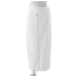 Falda de denim deconstruida Loewe de algodón blanco 34 Blanco