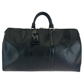 Louis Vuitton-Louis Vuitton Epi Keepall 50 Travel Bag M42962-Black