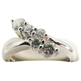 Autre Marque-Platinum Pt900 Diamond Ring D0.50ct-Other