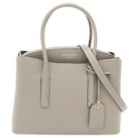 Kate Spade Margaux Medium Satchel Leather Handbag Beige