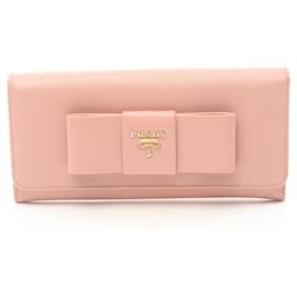 Prada-Prada Saffiano Leather Bifold Wallet-Pink