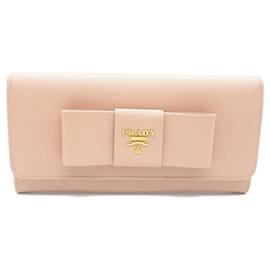 Prada-Prada Saffiano Leather Bifold Long Wallet 1M1132-Pink