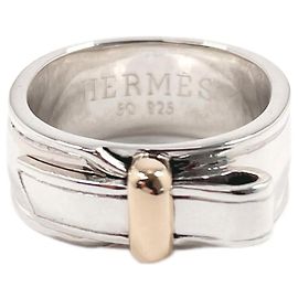Hermès Hermes Artemis Ring Silver 925 Silvery