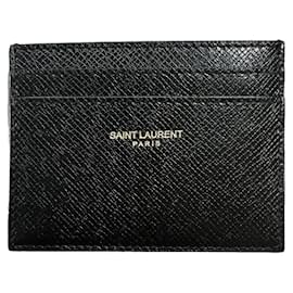 Saint Laurent-SAINT-LAURENT BLACK CARDHOLDER-Black