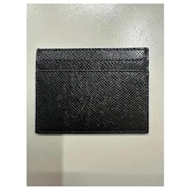 Saint Laurent-SAINT-LAURENT BLACK CARDHOLDER-Black