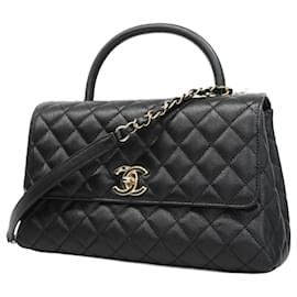 Chanel-Chanel Black Caviar Leather Handbag-Black